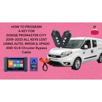 HOW TO PROGRAM A KEY FOR DODGE PROMASTER CITY 2019-2023 AKL USING AUTEL IM508 & XP400 AND 12+8 Cable